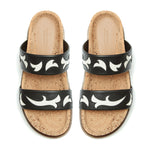 Striker Embossed Leather and Cork Slides