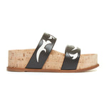 Striker Embossed Leather and Cork Slides
