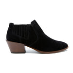 Suede Cuban Heel Elastic Ankleboots