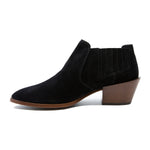 Suede Cuban Heel Elastic Ankleboots