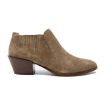 Suede Cuban Heel Elastic Ankleboots