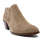 Suede Cuban Heel Elastic Ankleboots