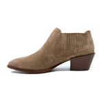Suede Cuban Heel Elastic Ankleboots