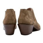 Suede Cuban Heel Elastic Ankleboots