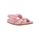 Ruched Flat Leather Sandals