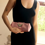 Anthea Embellished Leather Clutch Bag