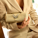 Anthea Embellished Leather Clutch Bag