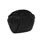 Millie Ruched Round Leather Clutch