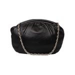 Millie Ruched Round Leather Clutch