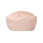 Millie Ruched Round Leather Clutch