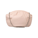 Millie Ruched Round Leather Clutch