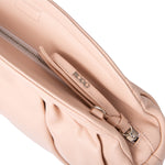 Millie Ruched Round Leather Clutch