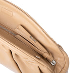 Millie Ruched Round Leather Clutch
