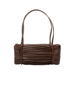 Sue Plisse Leather Shoulder Bag