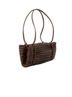 Sue Plisse Leather Shoulder Bag