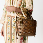 Ellie Woven Wicker Tote Bag