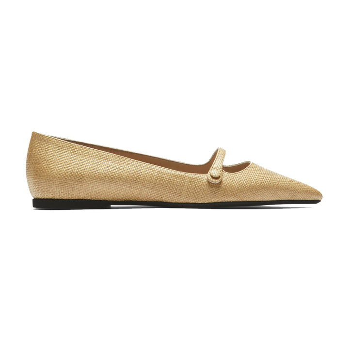 Classic Flat Raffia Ballet Pumps