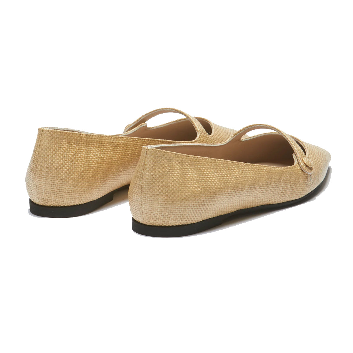 Classic Flat Raffia Ballet Pumps