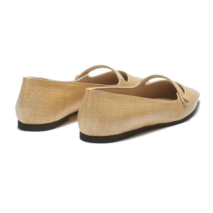Classic Flat Raffia Ballet Pumps