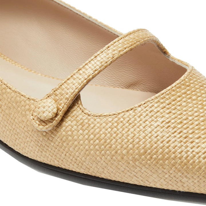 Classic Flat Raffia Ballet Pumps