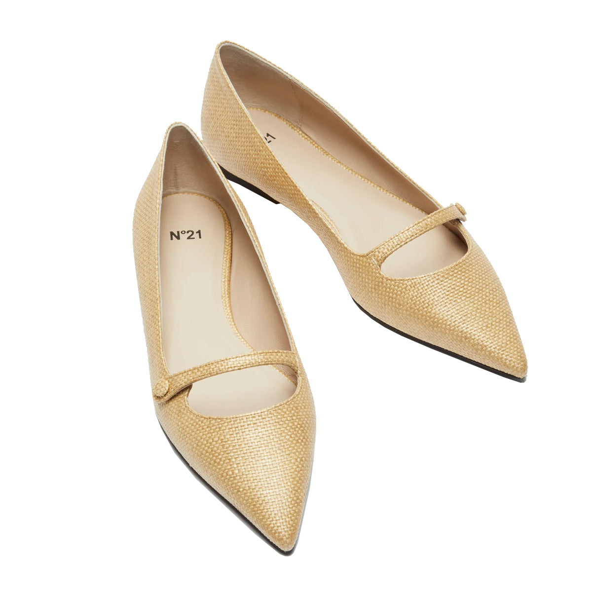 Classic Flat Raffia Ballet Pumps