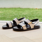 Barrette Double Strap Canvas Flat Sandal