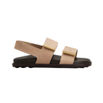 Barette Double Strap Nubuck Flat Sandals