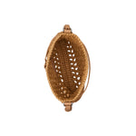 Mini Bucket Bag in Raffia and Leather