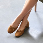 Bow Detail Classic Suede Ballet Flat