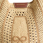 Bow Hobo Raffia Bag
