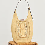 Bow Hobo Raffia Bag