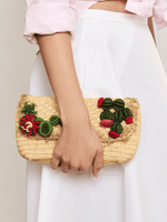 Cactus Raffia Clutch