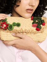 Cactus Raffia Clutch