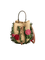 Crossbody Raffia Cactus Floral Bag