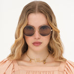 Aly Round Metal Sunglasses