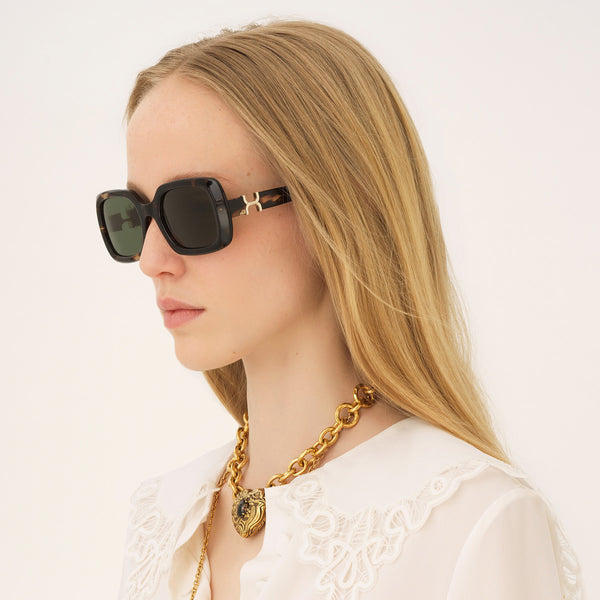 Marcie Rectangular Acetate Sunglasses