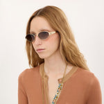 Chloe Holly Oval Metal Sunglasses