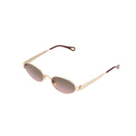 Chloe Holly Oval Metal Sunglasses