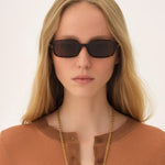 Judy Small Acetate Rectangular Sunglasses