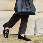 Charm 35 Block Heel Leather Loafers