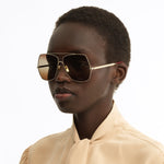 Aly Square Metal Runway Sunglasses