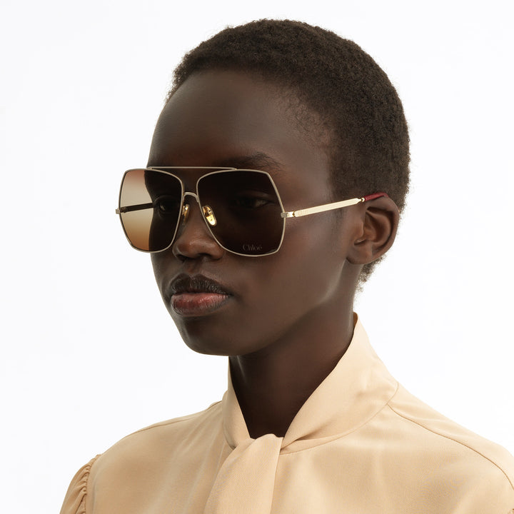 Aly Square Metal Runway Sunglasses