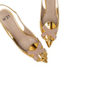 Fringed Studded Slingback Pump