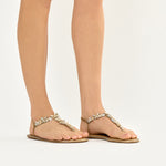 Eden Crystal Floral Thong Sandal