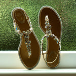 Eden Crystal Floral Thong Sandal