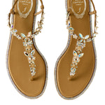 Eden Crystal Floral Thong Sandal