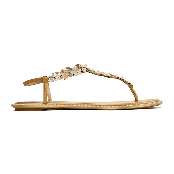 Eden Crystal Floral Thong Sandal