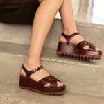 Elyse Criss Cross Platform Sandals