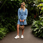 Frayme Medium Flap Raffia Shoulder Bag