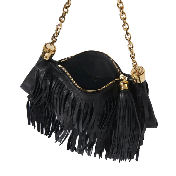 Small Chloe Foulard Bag in Fringed Leather